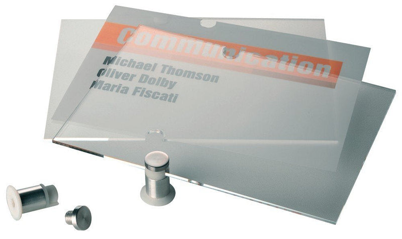 [Australia - AusPower] - Durable Clean Cut Acrylic Clear Office Wall Sign, 4-1/8" x 4-1/8", Aluminum (482019) 4-1/8" x 4-1/8" 
