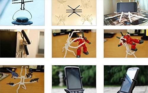 [Australia - AusPower] - ANGELANGELA 3222641 Universal Multi-Function Portable Spider Flexible Grip Holder for Smartphones and Tablets, Black 