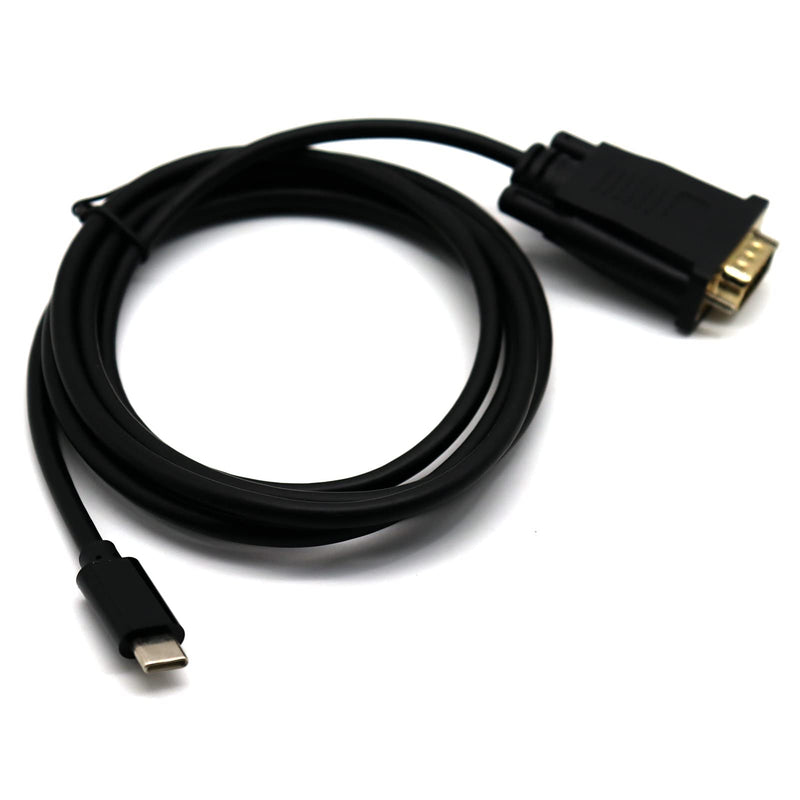 [Australia - AusPower] - LOKEKE Type C to VGA Cable, USB C to VGA Cable Cord Adapter Compatible with Computer/Laptop/Smartphone (1.8) 1.8 Meters 