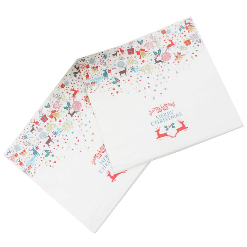 [Australia - AusPower] - Amosfun 40Pcs Christmas Printed Paper Napkins Table Napkins Tissues Party Dinner Napkins Disposable 