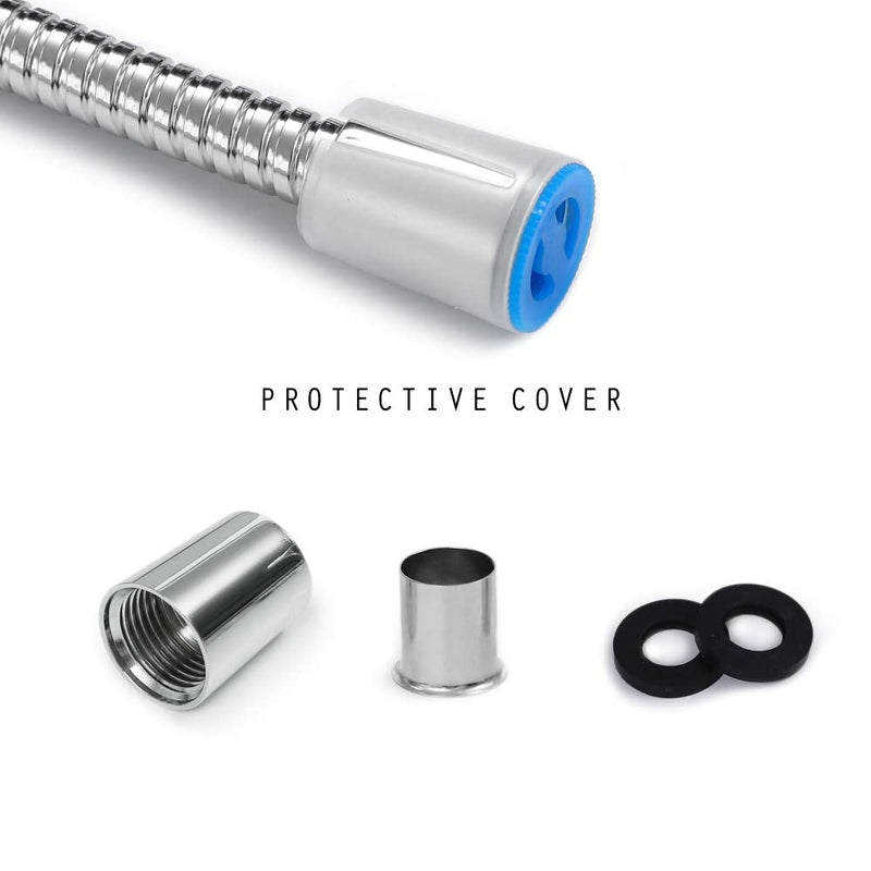 [Australia - AusPower] - 72-inch Shower Hose Replacement, 304 Stainless Steel Extra Long Hand Held Shower Hose With Brass Fitting (72-inch, Stainless Steel) 72 Inch 