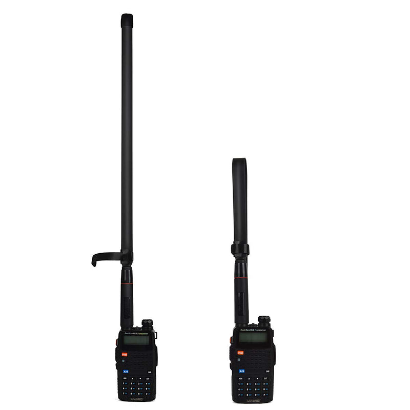 [Australia - AusPower] - HYS SMA Female Foldable CS Tactical 12W Antenna Dual Band VHF UHF 144/430Mhz Antenna for Baofeng UV-5R, UV-82, BF-F8HP, UV-5R V2+ Plus, BF-F9 V2+ 2 Way Radio 