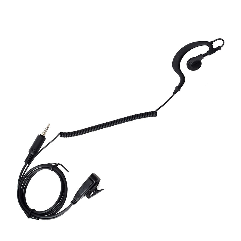 [Australia - AusPower] - HYS G Shape Earpiece Headset with Built-in line mic PTT(Push to Talk) Ear Hook Earpiece(3.5mm S/P 4C Thread) Jack for Yaesu Vertex VX-6R VX-7E VX-127 VX-170 Handheld Radio 