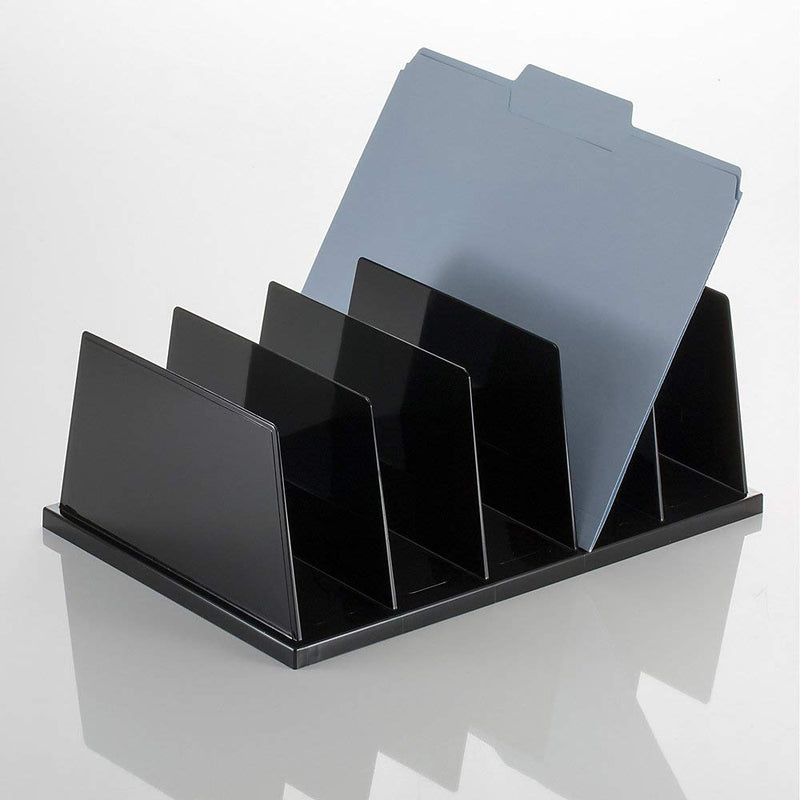 [Australia - AusPower] - Officemate Large Sorter, 5 Compartments, 9 x 13 1/2 x 5 Inches, Black (21222) 