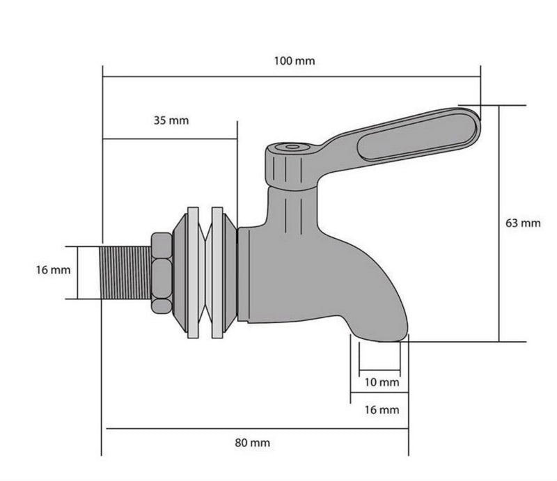 [Australia - AusPower] - Replacement Spigot Spout for Beverage Dispenser, Solid Stainless Steel Water Dispenser Replacement Faucet with Anti-Clogging Cap Polished Finished Silver 