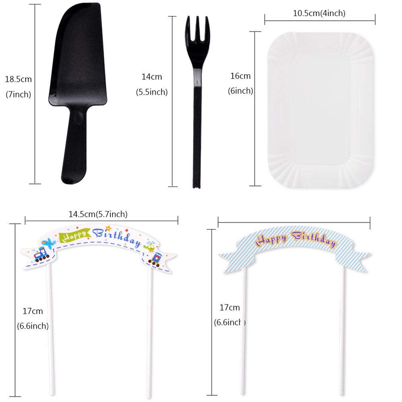 [Australia - AusPower] - PROKITCHEN Disposable Dinnerware Set, Disposable Paper Plates & Forks with Paper for Cake Decorating each of 10, Paper Plates for Birthday Parties 4 