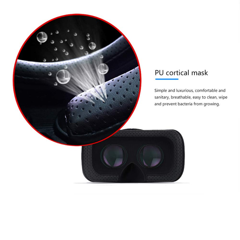 [Australia - AusPower] - VR Headset with Remote Controller,3D Glasses Virtual Reality Headset for VR Games & 3D Movies, VR Headset for iPhone & Android Phone,VR Glasses Suitable for Kids and Adults VR headphone with handle 