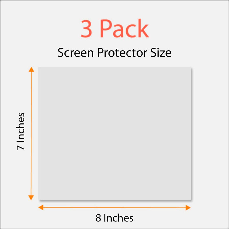 [Australia - AusPower] - Universal Trimmable Screen Protector for All Scion Navigation (3-Pack), Anti-Glare and Anti Finger Print, 8 x 7 inches 