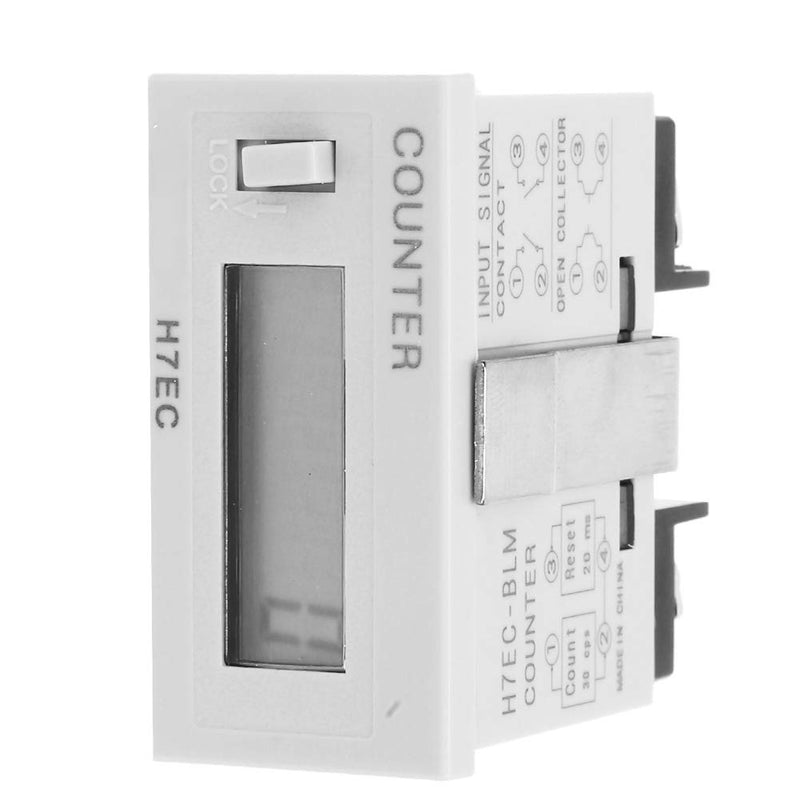 [Australia - AusPower] - H7EC-BLM Electronic Counter Digital Electrical Counter Totalizer without Voltage Input with 6-Digit LCD Display 