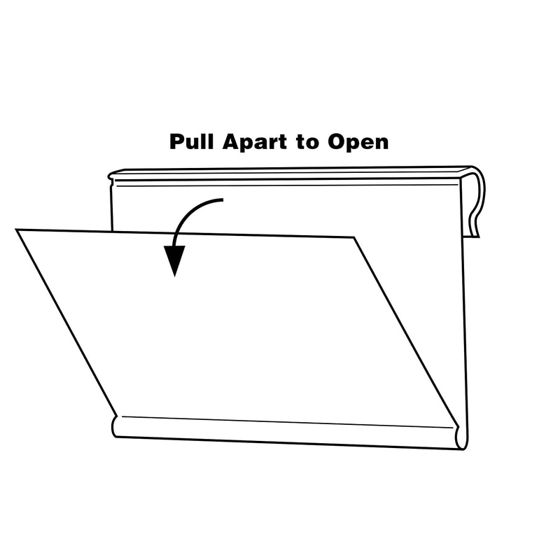 [Australia - AusPower] - 50 Pack Reusable Plastic Wire Shelf Label Holder, For Pantry Retail Merchandise Shopping Mall Store Shop Supermarket UPC Price Card Sign and Ticket Display Holder, Clip-On Design. 6cm X 4cm By NuBliss 