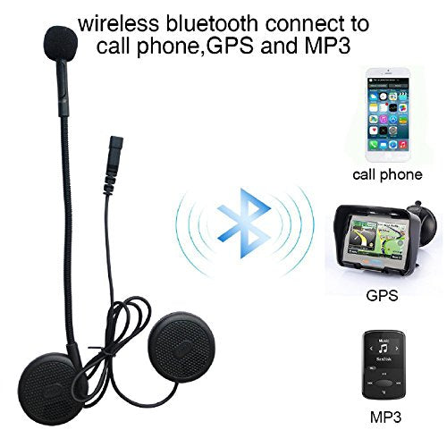 [Australia - AusPower] - Motorcycle Helmet Wireless Bluetooth Headset Headphones for Helmets Wireless Headphones with Microphone Sound System for Motorcycle 0.27 inches Silm L1M 