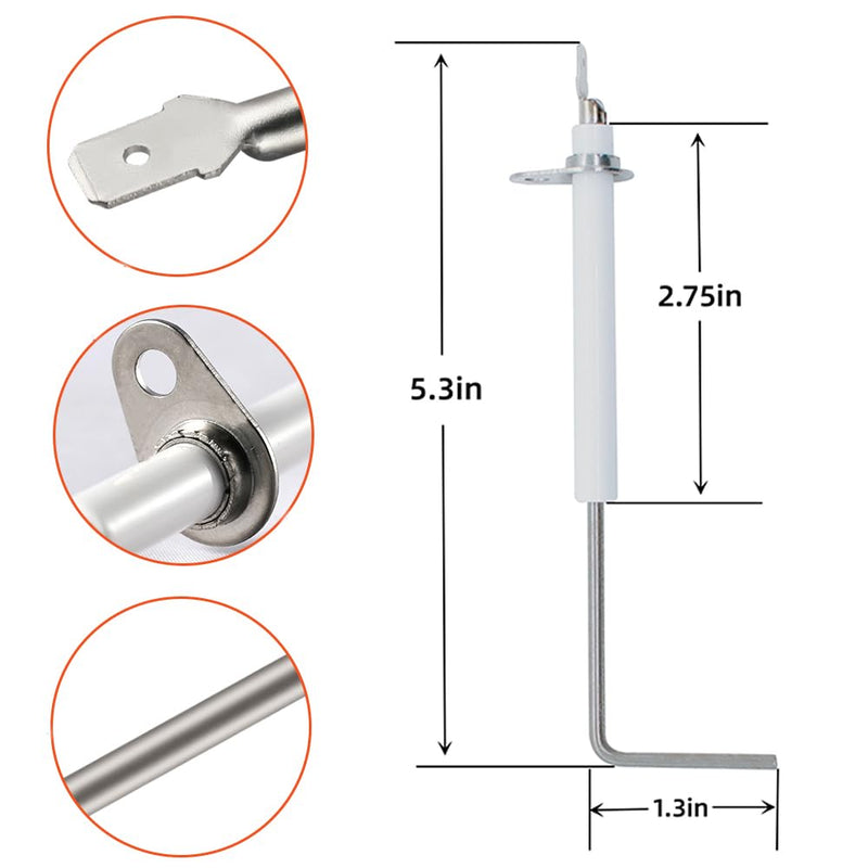 [Australia - AusPower] - 69W43 Flame Sensor Igniter Compatible with Lennox, Ducane, Armstrong Furnaces - Replace 69W4301 LB-74940B LB74940B-2PCS 