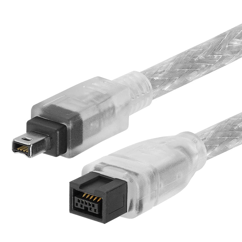 [Australia - AusPower] - Cmple - 15FT Bilingual FireWire 800/Firewire 400 Cable - IEEE 1394 High Speed Firewire 9 Pin to 4 Pin Cable for MacBook Clear 