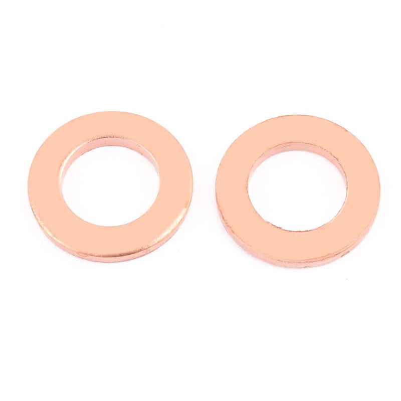 [Australia - AusPower] - uxcell® 10pcs 18mm x 10mm x 2mm Flat Ring Copper Crush Washer Sealing Gasket Fastener 