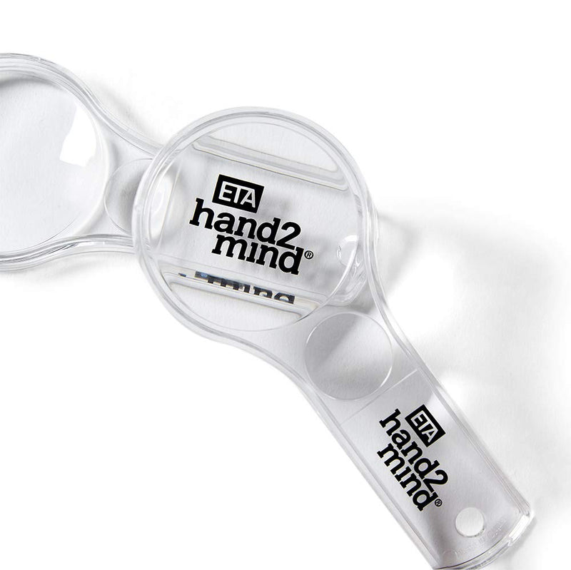 [Australia - AusPower] - hand2mind Mini Plastic Handheld Magnifying Glasses, 3X and 6X, Without Lanyard (Pack of 10) 