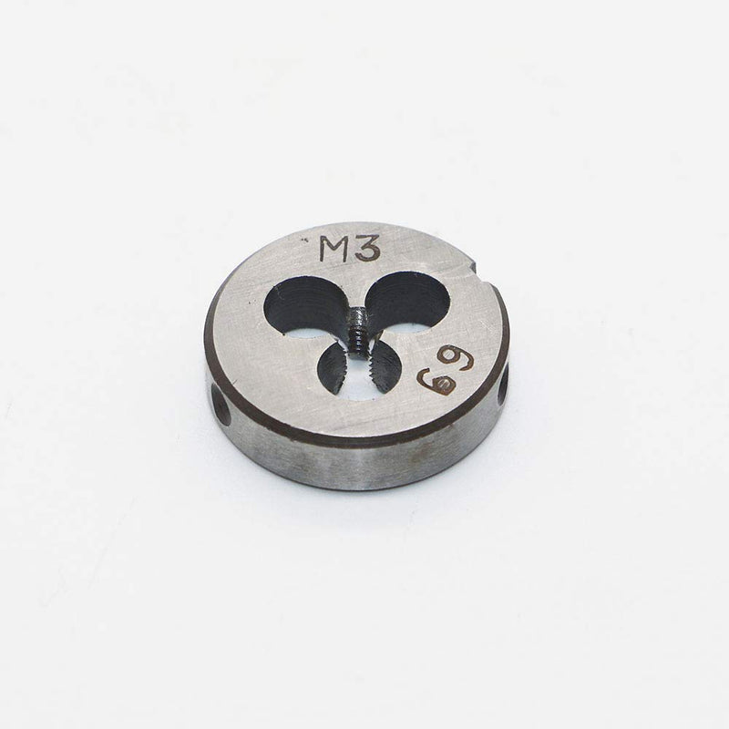 [Australia - AusPower] - HSS 3mm X 0.5 Metric Right Hand Round Die, Machine Thread Die M3 X 0.5mm Pitch for Mold Machining, Alloy Steel, It Can Process Steel, Cast Iron, Copper And Aluminum. 