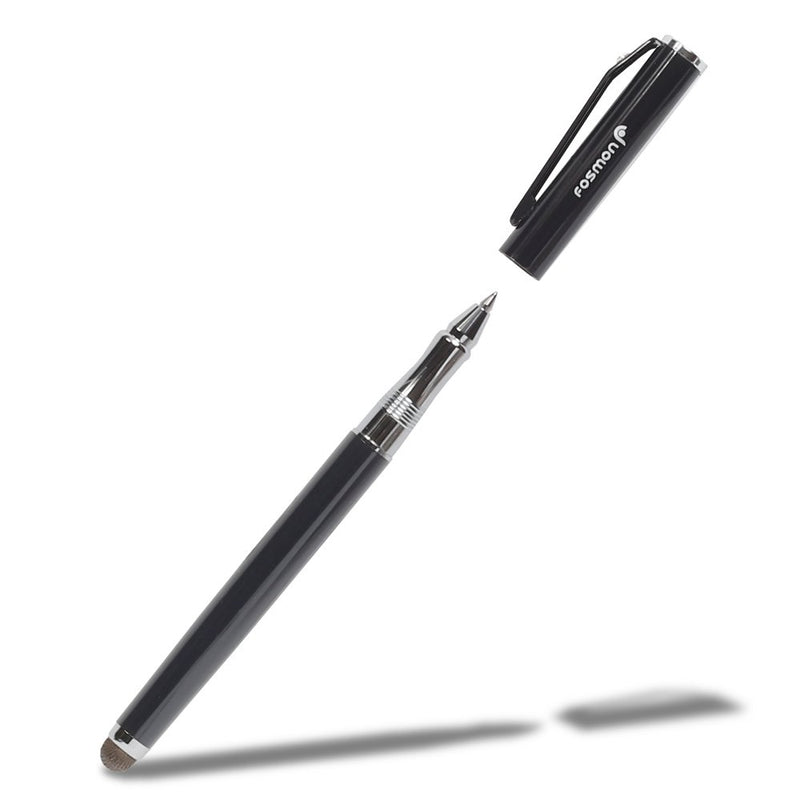 [Australia - AusPower] - Stylus Pen, Fosmon EXCUTIVE 2-in-1 Cap Ballpoint Pen w/Capacitive Stylus for Apple, Samsung, Google, HTC, LG Motorola Phones & Tablets (Black) 