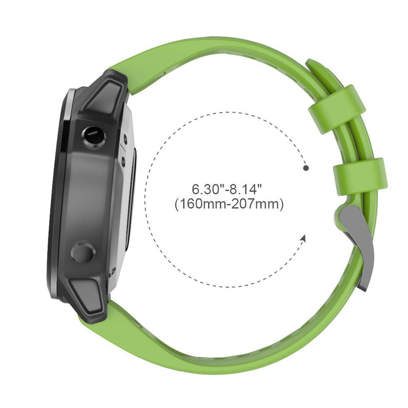 [Australia - AusPower] - ISABAKE Band for Fenix 6S，20mm Quick Release Soft Silicone Replacement Bands for Garmin Fenix 6S/6S Pro/5S/5S Plus/D2 Delta S Smartwatch Green 