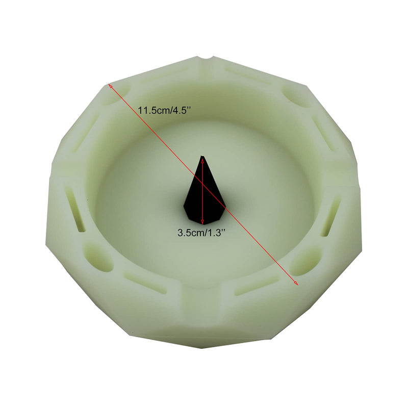 [Australia - AusPower] - ooDuo 1 Geometric Silicone Ashtray - Glow in the Dark - Unbreakable Multipurpose Storage Ash Tray - w/Glass Friendly Tapping Center 