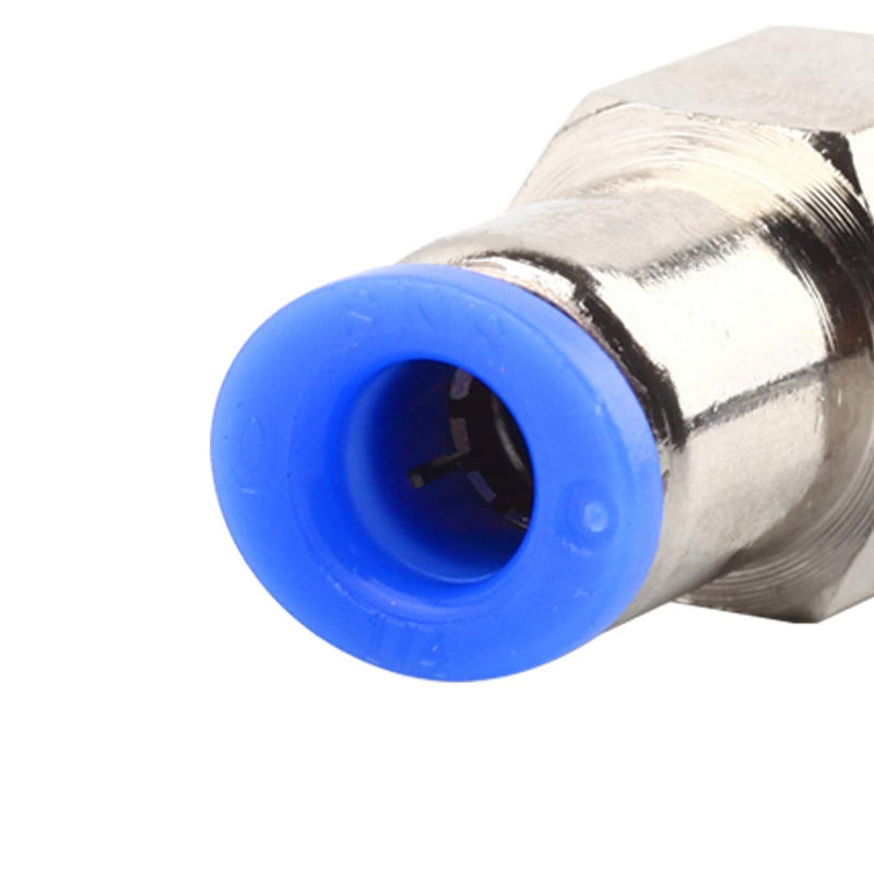[Australia - AusPower] - SNS SPCF1/4-N02 1/4"Tube OD x 1/4 NPT Female Straight Nickel Plated Brass Push to Connect Pneumatic Tube Fittings(10 PCS) SPCF 