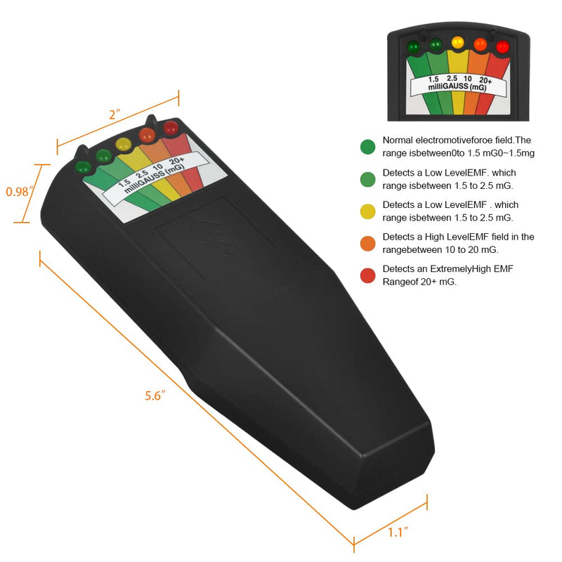 [Australia - AusPower] - EMF Meters, LED Magnetic Field Detector, Ghost Hunting Paranormal Equipment Tester Counter, Great Tester for Home EMF Inspections, Office & Outdoor 