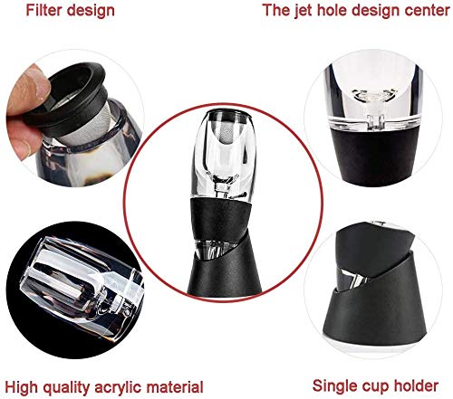 [Australia - AusPower] - Wine Aerator Decanter for Red Wine, With Filters, Wine Pourer with Base Gift Set 