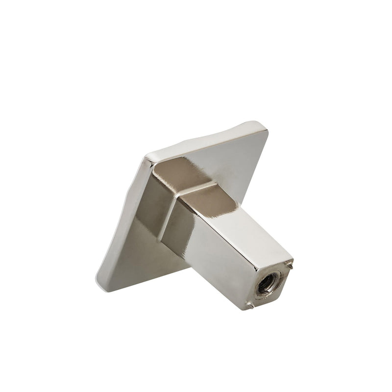 [Australia - AusPower] - Amerock | Cabinet Knob | Polished Nickel | 1-3/16 inch (30 mm) Length | Kamari | 1 Pack | Drawer Knob | Cabinet Hardware 