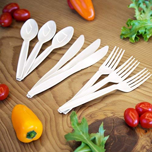 [Australia - AusPower] - Transitions2earth Biodegradable EcoPure Individually Wrapped Spoons - Box of 300 - Plant a Tree With Each Item Purchased! 