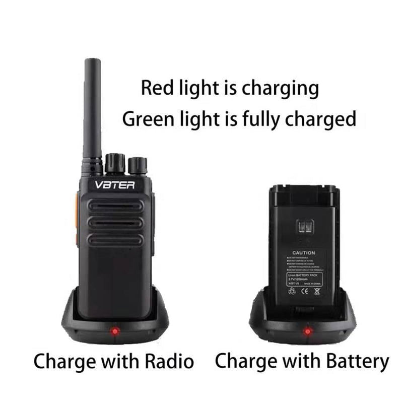[Australia - AusPower] - VBTER Walkie-Talkies for Adults Long Range Rechargeable Fast USB-Charging,WBT-V8 Walky Talky with Earpieces 16 Channel Handheld Two Way Radios （2 Pack） 