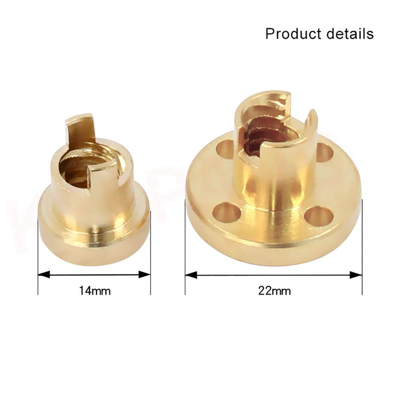 [Australia - AusPower] - Sunhokey T8 Anti Backlash Spring Loaded Nut Elimination Gap Nut for 8mm Acme Threaded Rod Lead Screws (Pack of 2) 
