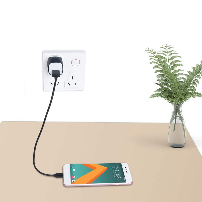 [Australia - AusPower] - Wall Adapter, USB Wall Charger 6 Pack, UorMe 1A 5V Single Port USB Plugs Power Adapter Compatible iPhone 12 11 Xs XR X 8, Samsung Galaxy S22 Ultra S22+ S22 A21 S10e S9 S8 Note 20, G6, Google Pixel 4a 6 Black 
