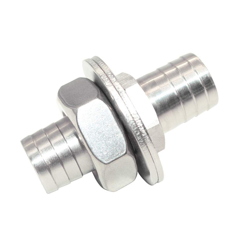 [Australia - AusPower] - Beduan 3/4" Hose Barb Thru-Bulk Bulkhead Straight Hex Union Stainless Steel Fitting 