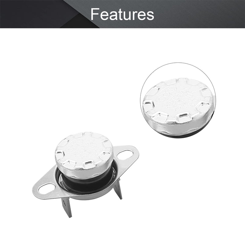 [Australia - AusPower] - Fielect 2Pcs KSD301 Thermostat 45°C/113°F Normally Open N.0 Adjust Snap Disc Temperature Switch for Microwave Oven Coffee Maker Smoker Bent Feet 45C 2Pcs 