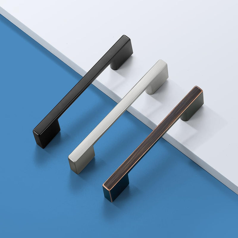 [Australia - AusPower] - Dazzleeta 10 Pack Matte Black Cabinet Pulls 5 inch Kitchen Drawer Handles for Dresser and Cupboard Door 5"(128mm) 