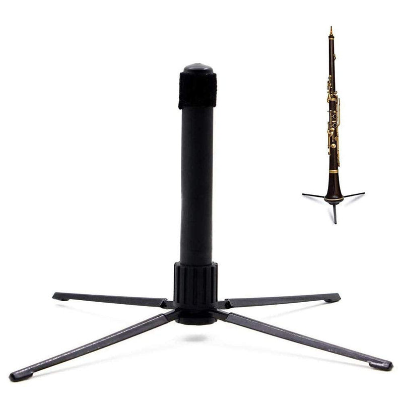 [Australia - AusPower] - Liyafy Portable Flute Stand Holder Metal Foldable Support 4-Leg Stand Wind Instrument Accessory Black 