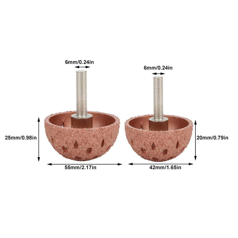 [Australia - AusPower] - 2Pcs Tungsten Buffing Wheels, Bowl Type Grinding Head Tungsten Steel Buffing Wheel for Tire Repair,Grinding Pad Grinder Power Tool Accessories 
