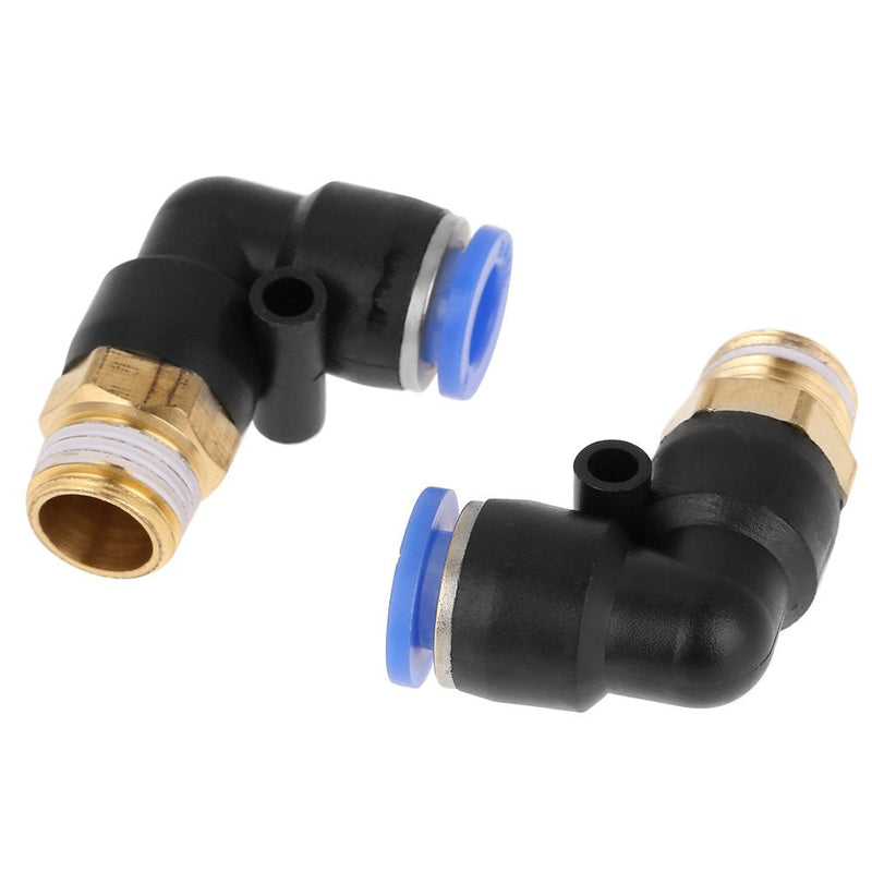 [Australia - AusPower] - 10pcs Pneumatic Elbow Quick Connector Air Fittings Adapter Push to Connect Tube Fitting 8mm Diameter Thread G1/4 Set 