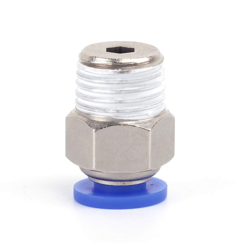 [Australia - AusPower] - SNS SPC1/4-02NPTBE 1/4"Tube OD x 1/4 NPT Male Straight Nickel Plated Brass Push to Connect Pneumatic Fittings（10 PCS） SPC 