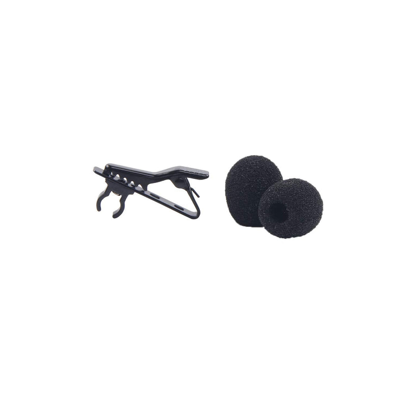 [Australia - AusPower] - 12Pcs Lavalier Microphone Clip Metal Tie Clips with 12Pcs Foam Windscreen Cover, Lapel Microphone Replacement Kit 