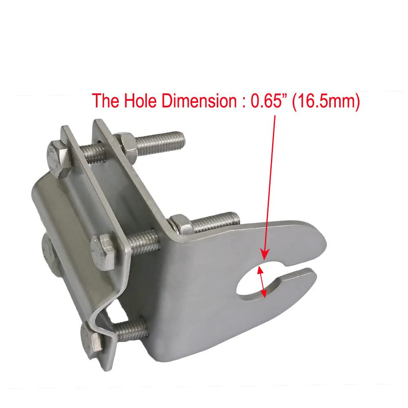 [Australia - AusPower] - UngSung Truck Antenna Mirror Mount Bracket Heavy Duty Stainless Steel Side Rail Mast Clamp Mount Accepted UHF-F, SO-239, 3/8" x 24 CB Stud, N-Female Connector for Amateur Ham, CB, TV, Mobile Antenna 