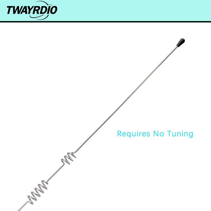 [Australia - AusPower] - TWAYRDIO Dual Band 17 Inch NMO Antenna for Motorola Radios, VHF UHF 144/430MHz Amateur Mobile Antenna with NMO Connection for Midland Kenwood Icom Vertex Transceivers (Requires NMO Mount) 