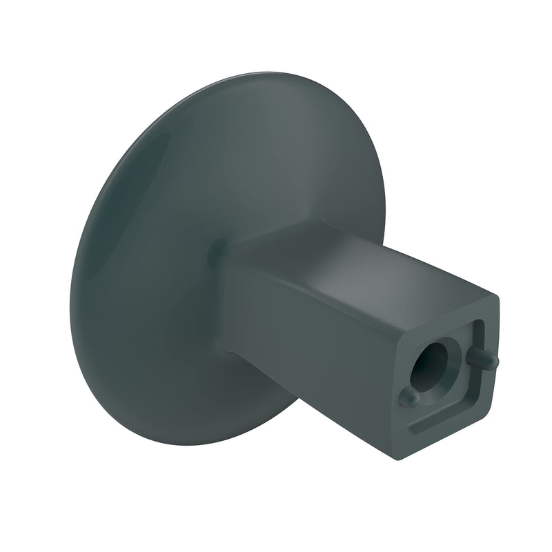 [Australia - AusPower] - Amerock | Cabinet Knob | Matte Black | 1-1/4 inch (32 mm) Diameter | Riva | 1 Pack | Drawer Knob | Cabinet Hardware 