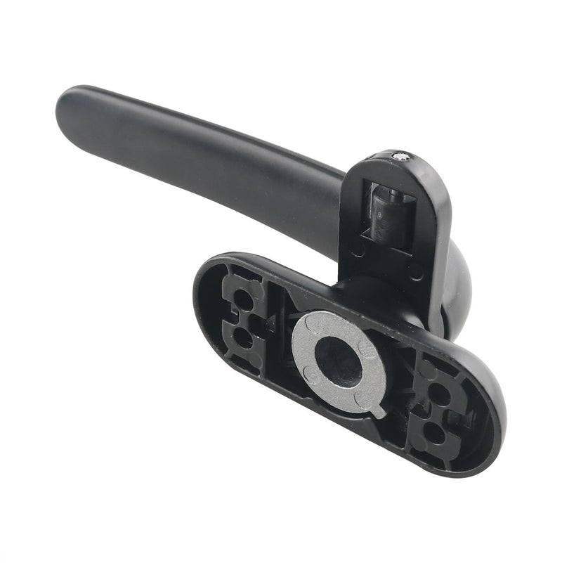 [Australia - AusPower] - WHYHKJ Black Aluminum Alloy Door Window Locking Pulls Interior and Exterior Window Lock Handles Casement Window Lock, Left Handle 