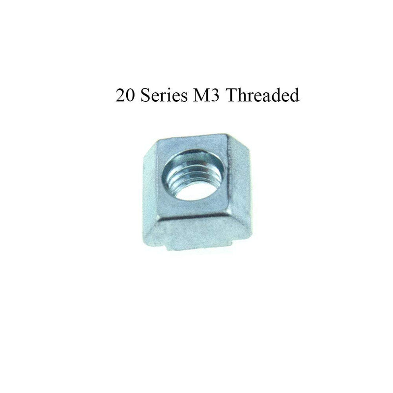 [Australia - AusPower] - Odinest T Nuts Tee Sliding Slot Nuts 20 Series M3 Threaded Slide in Pre-Assembly for 20x20 Aluminum Extrusions Frame with Profile 2020 Sereis 6mm Slot for CNC Router Build Rail 3D Printer 50pcs 20Series M3-50Pack 