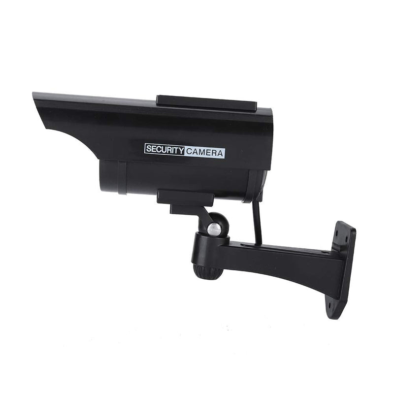 [Australia - AusPower] - Solar Powered Dummy Camera High Simulation Outdoor CCTV Surveillance Fake Camera Simulation Monitor Camera for Security(Black) 
