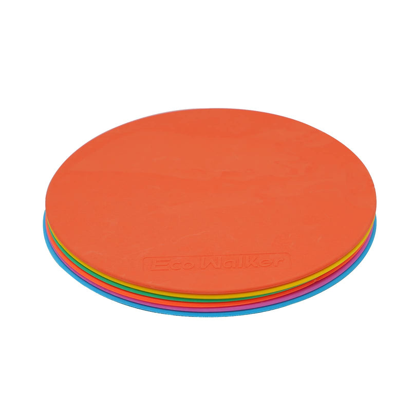 [Australia - AusPower] - Eco Walker Spot Markers 6pcs 4inch 6inch 8inch 10inch 12inch Floor Marker for Kids Agility Training 