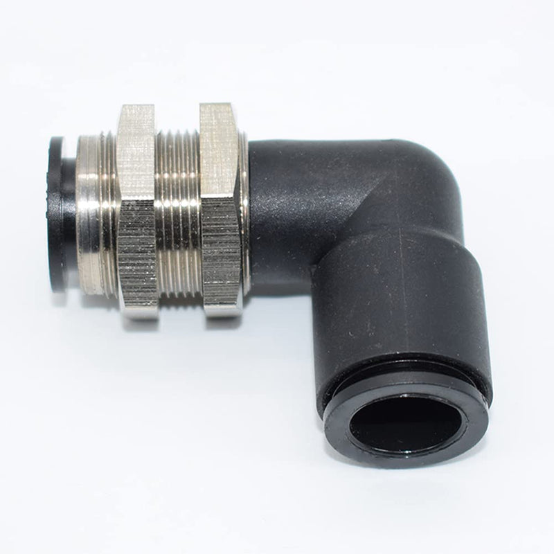 [Australia - AusPower] - Jienk 2Packs Bulkhead Elbow 1/2" x 1/2" Tube OD Push to Connect Tube Fitting, PLM-1/2 Bulkhead 90 Degree Elbow Pneumatic Quick Connect Air Fitting 1/2" OD 
