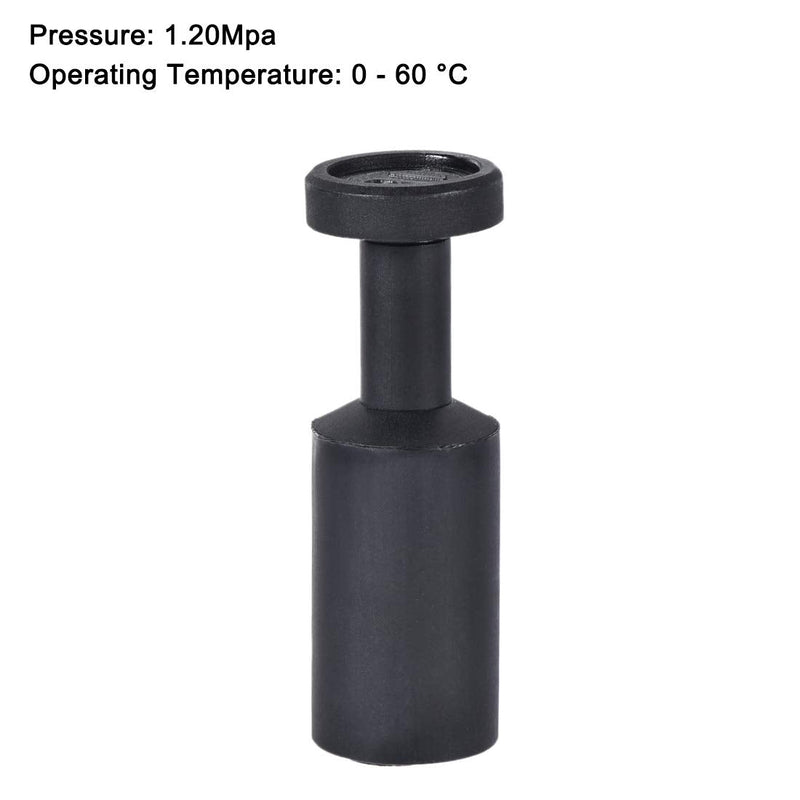 [Australia - AusPower] - uxcell Push to Connect Fittings, Cap Style Pneumatic Blanking Plugs, Fit for 16mm Inner Dia. Air Hose Tube Pipe, Plastic, Black, Pack of 10 