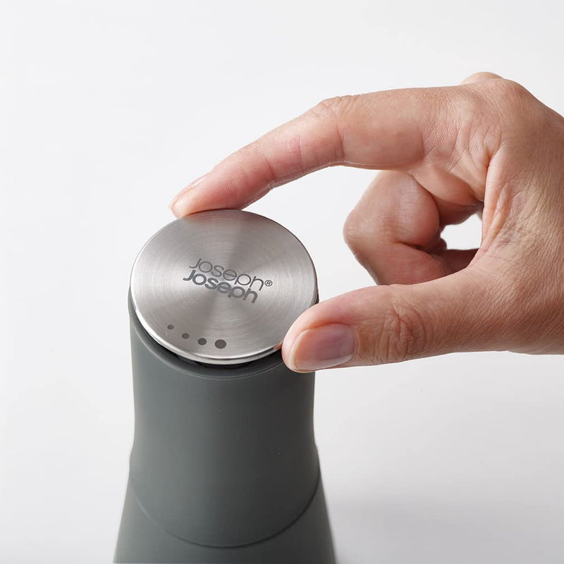[Australia - AusPower] - Joseph Joseph - 95036 Joseph Joseph Milltop Salt and Pepper Grinder Set with Adjustable Grind Size Coarseness, Dark Gray/White, 2-piece 