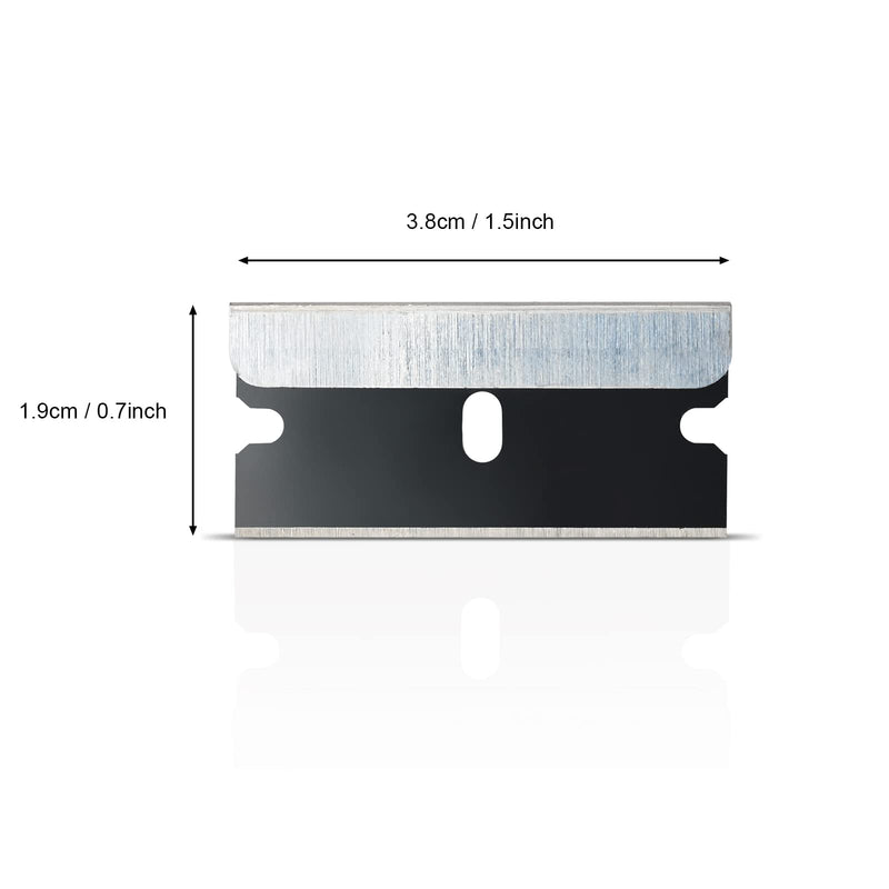 [Australia - AusPower] - EHDIS 100pcs Razor Blades Single Edge Carbon Steel Razor Blades for Standard Scraper Tool, Safety Straight Edge Industrial Razor Blades for Paint Scraper ,Glass Scraper ,Box Cutter Replacement Blades 